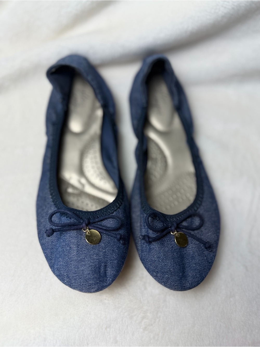dexflex comfort Navy Blue Ballet Flats
